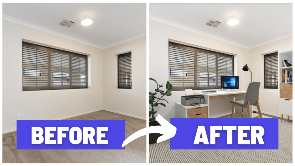 real estate virtual staging before and after